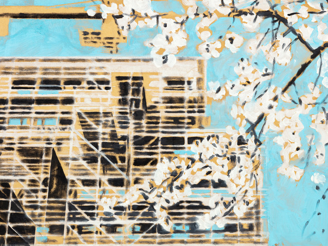 7-fleuri-construit-x-2021-huile-sur-toile-cartonnee-30-x-40-cm