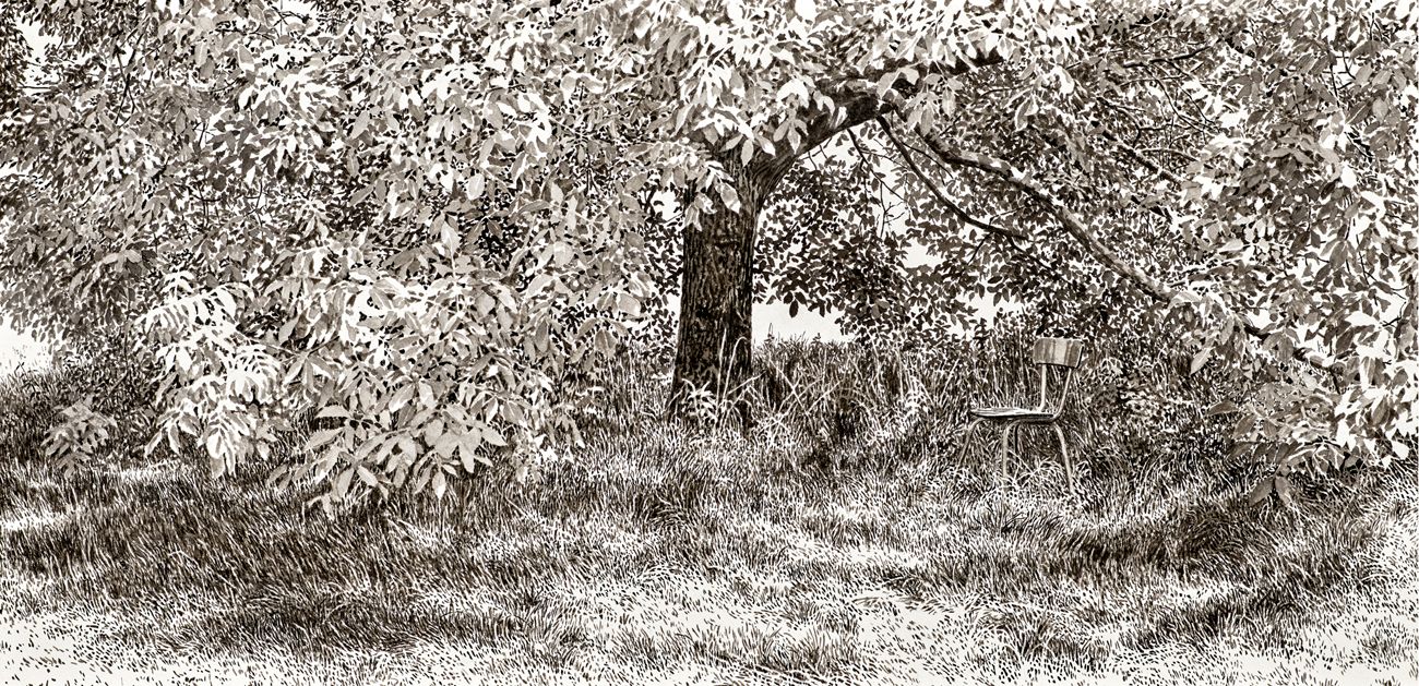 jardin-juillet-20-encre-sur-papier-34x70cm